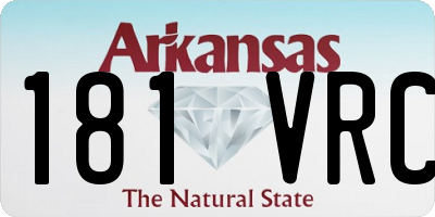 AR license plate 181VRC
