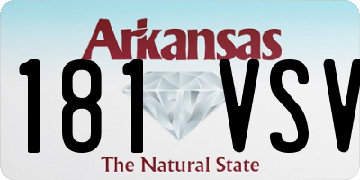 AR license plate 181VSV