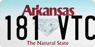 AR license plate 181VTC
