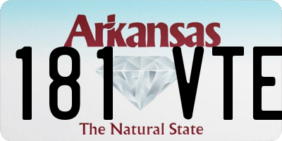 AR license plate 181VTE