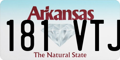 AR license plate 181VTJ