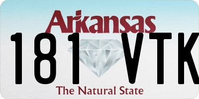AR license plate 181VTK