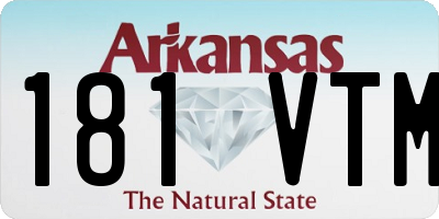 AR license plate 181VTM
