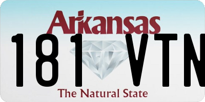 AR license plate 181VTN