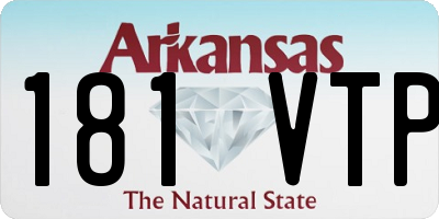 AR license plate 181VTP