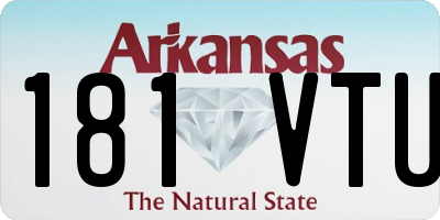 AR license plate 181VTU