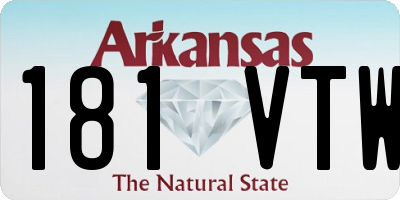 AR license plate 181VTW