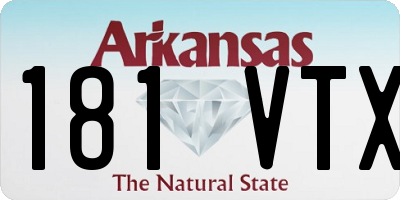 AR license plate 181VTX