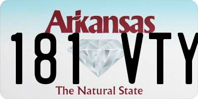 AR license plate 181VTY