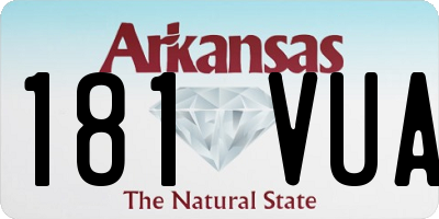 AR license plate 181VUA