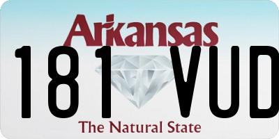 AR license plate 181VUD
