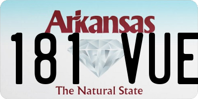 AR license plate 181VUE