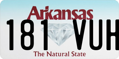 AR license plate 181VUH