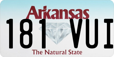 AR license plate 181VUI