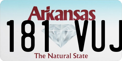 AR license plate 181VUJ