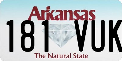 AR license plate 181VUK