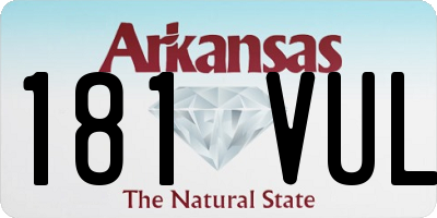 AR license plate 181VUL