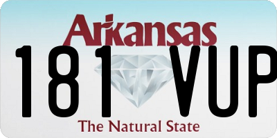 AR license plate 181VUP