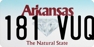 AR license plate 181VUQ