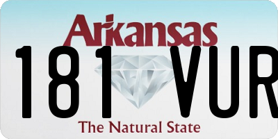 AR license plate 181VUR