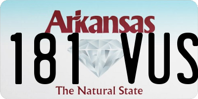 AR license plate 181VUS