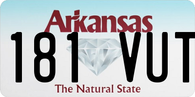 AR license plate 181VUT