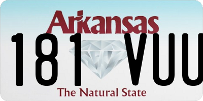 AR license plate 181VUU
