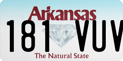 AR license plate 181VUV