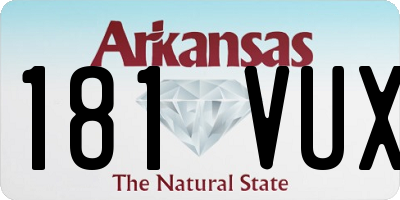 AR license plate 181VUX