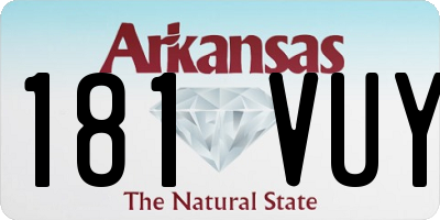 AR license plate 181VUY