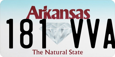AR license plate 181VVA