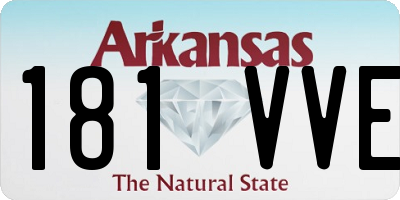 AR license plate 181VVE