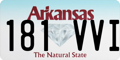 AR license plate 181VVI