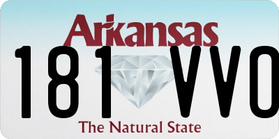 AR license plate 181VVO