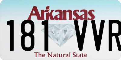 AR license plate 181VVR