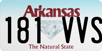 AR license plate 181VVS