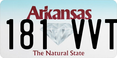 AR license plate 181VVT