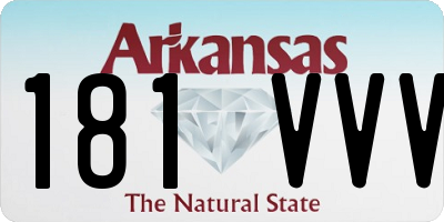 AR license plate 181VVV