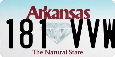 AR license plate 181VVW