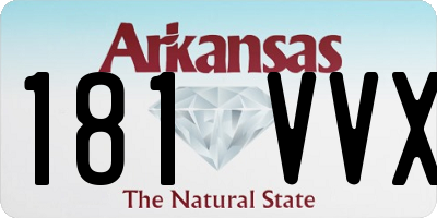 AR license plate 181VVX
