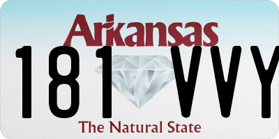 AR license plate 181VVY