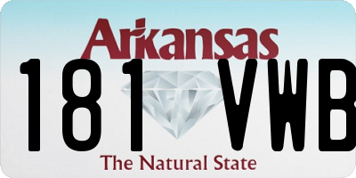AR license plate 181VWB