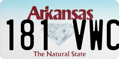 AR license plate 181VWC