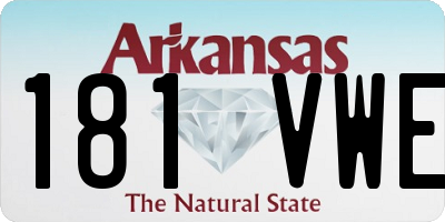 AR license plate 181VWE