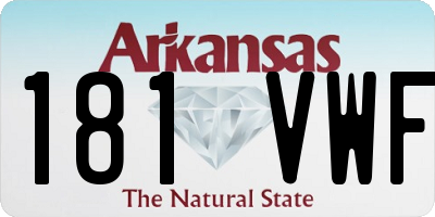 AR license plate 181VWF