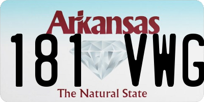 AR license plate 181VWG