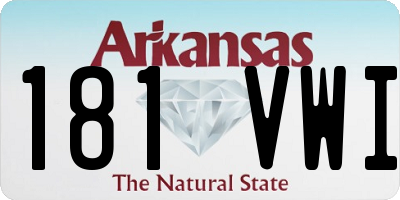 AR license plate 181VWI