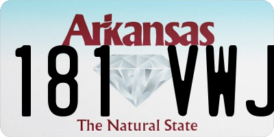 AR license plate 181VWJ