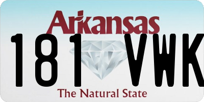 AR license plate 181VWK