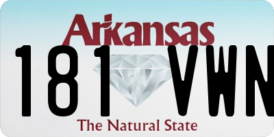 AR license plate 181VWN